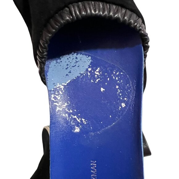 Stuart Weitzman SW 612 Slip on Sneaker black suede size 7 laceless chunky - Picture 14 of 16